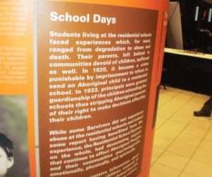 School Days sign at Truth and Reconciliation Committee Meetings